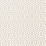 Motif géométrique de lignes cuivrées sur fond blanc