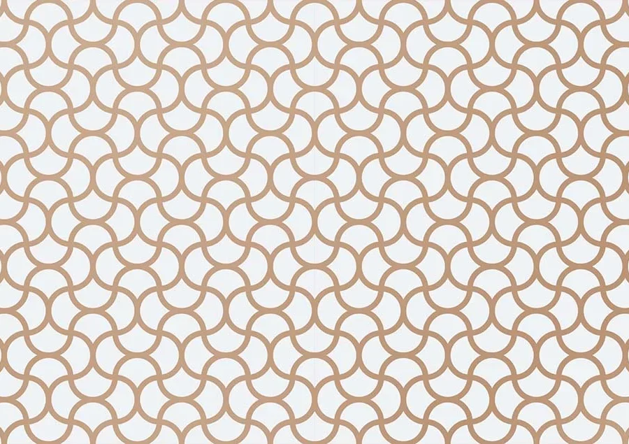 Motif d'écailles cuivrées sur fond blanc