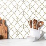 Kitchen splashback with print - Nador Silver