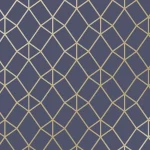 Motif de losanges en lignes dorées sur fond bleu foncé