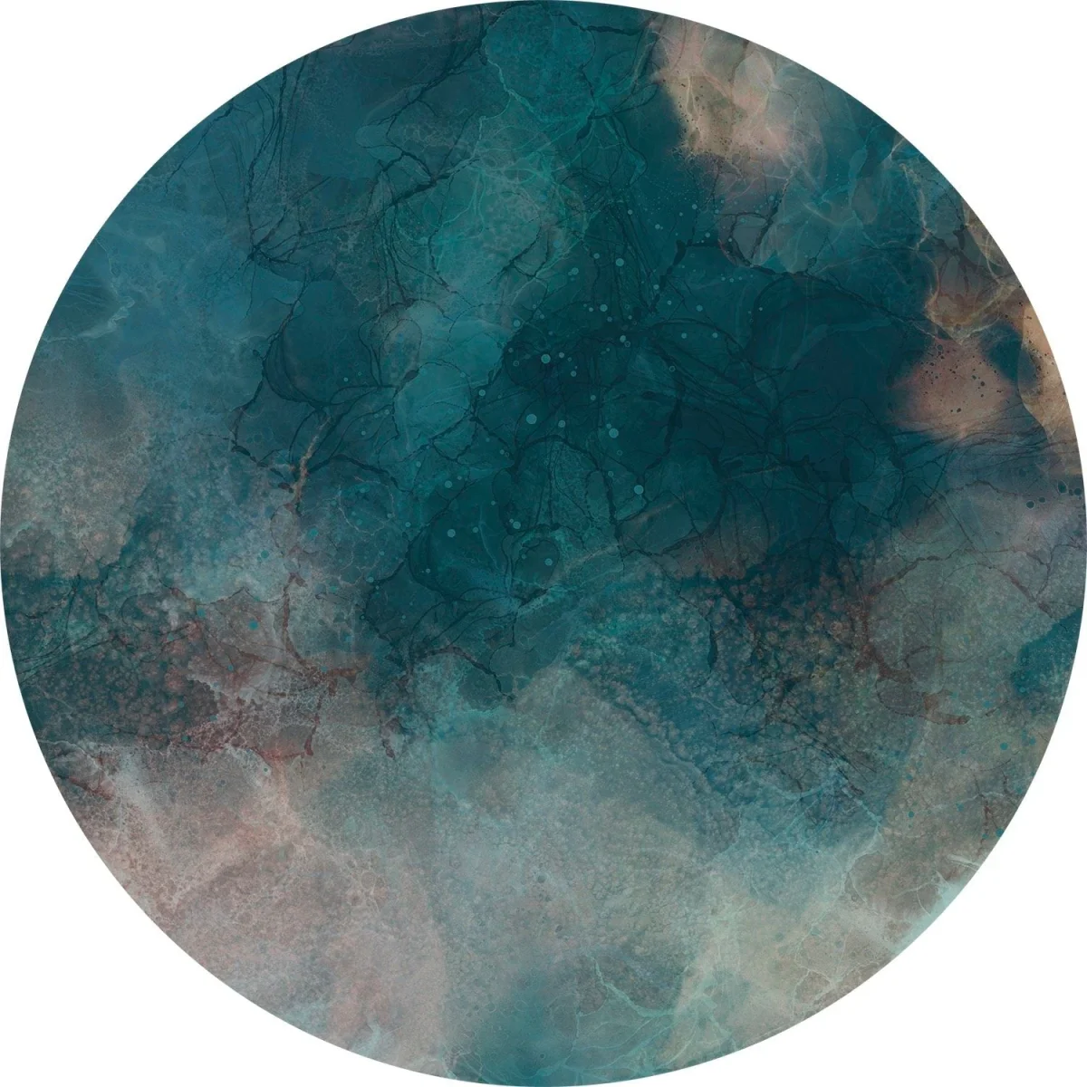 Dark Sea Cercle Mural - Wall