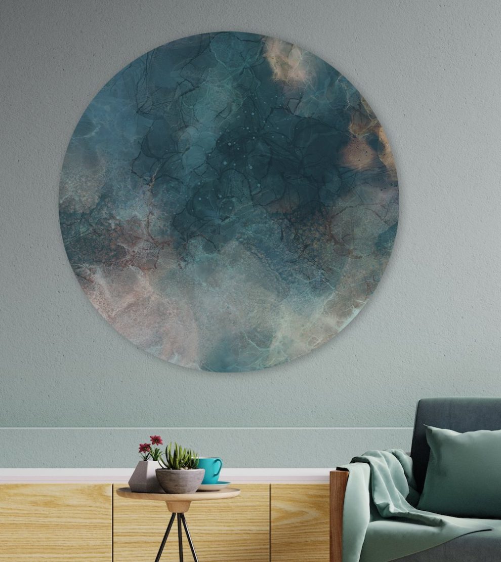 Dark Sea Cercle Mural - Wall