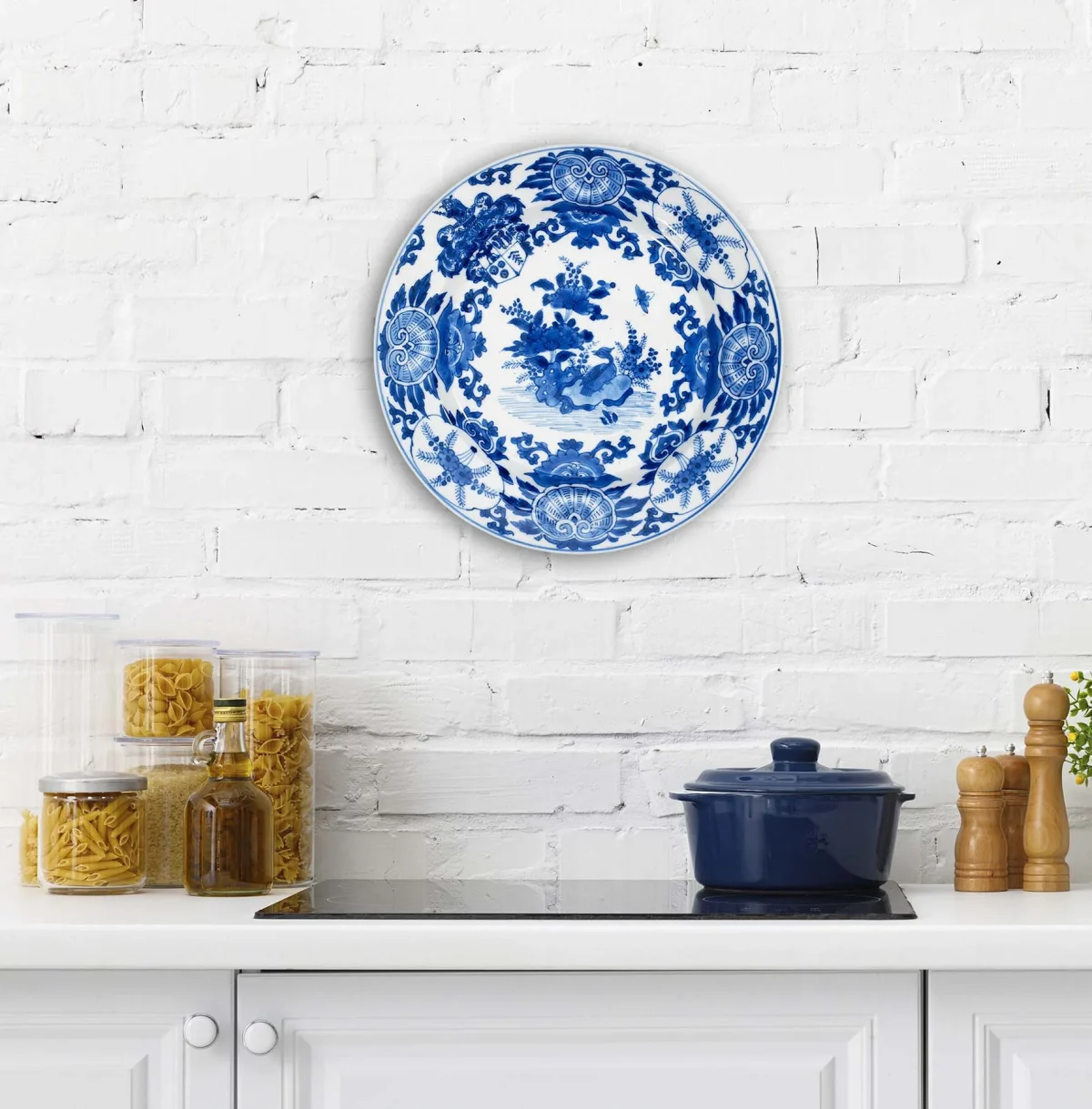 Cercle Mural - Assiette Décorative - Ocre Blue