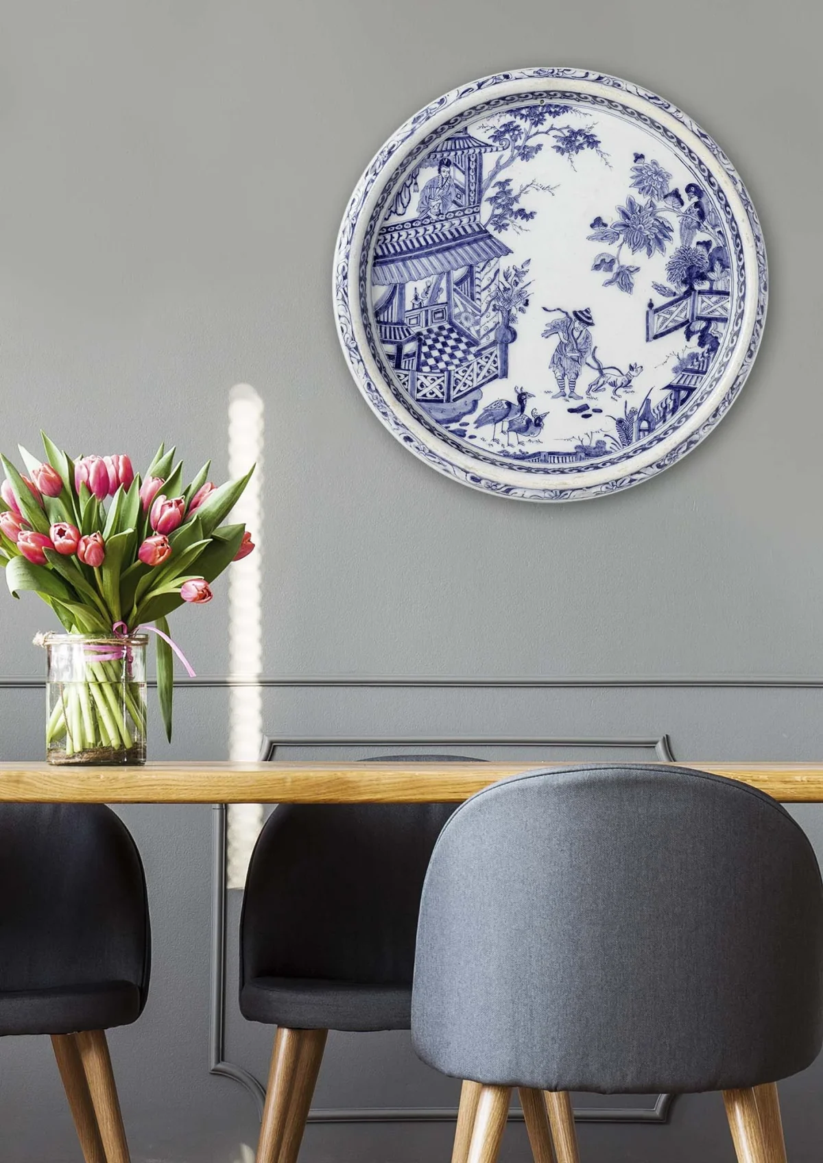Wall Circle - Decorative Plate - Blue China