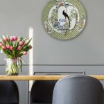 Muurcirkel - Wanddeco Bord - Floral Green