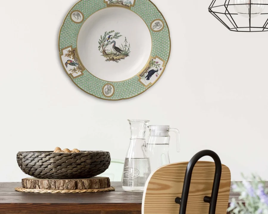 Muurcirkel - Wanddeco Bord - Green Bird