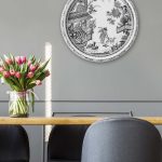 Muurcirkel - Wanddeco Bord - Blue China