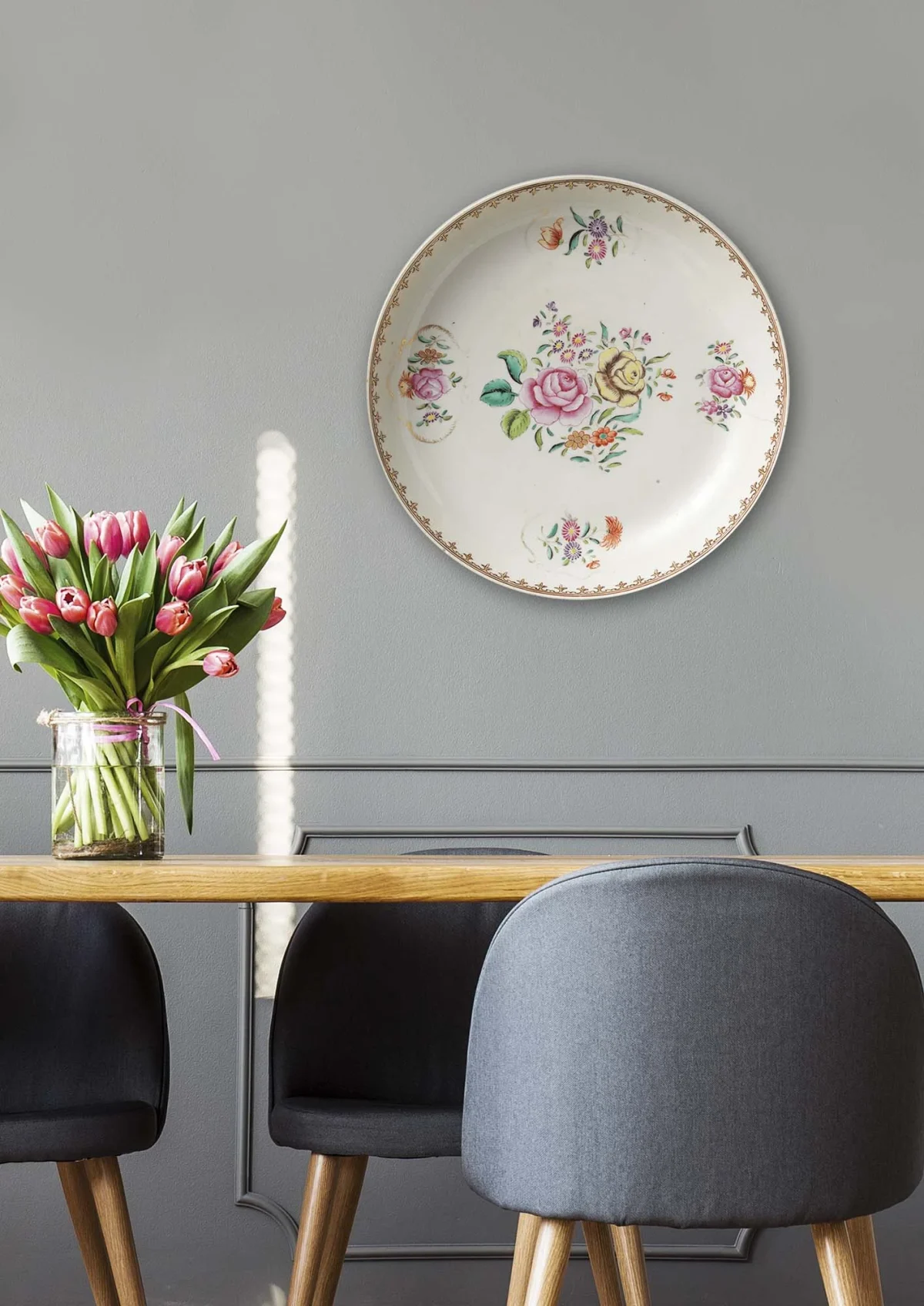 Cercle Mural - Assiette Décorative - Floral Sweet