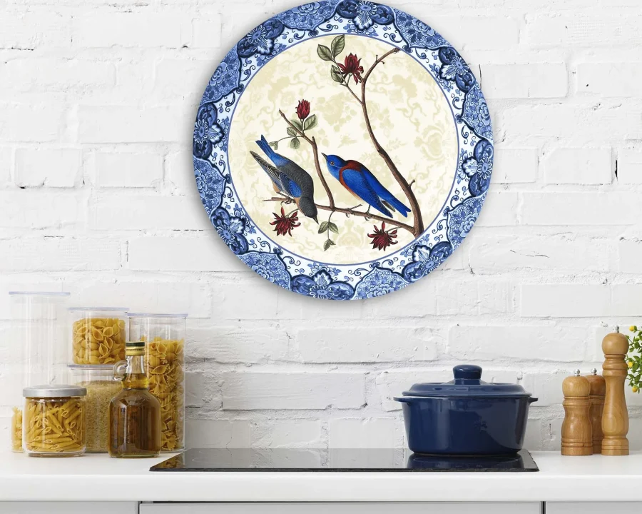 Muurcirkel - Wanddeco Bord - Birds For Now