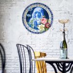 Muurcirkel - Wanddeco Bord - Tulips