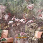 Floral Utopia Wallpaper - Flamingo Found Dark