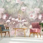 Floral Utopia Wallpaper - Flamingo Found Light