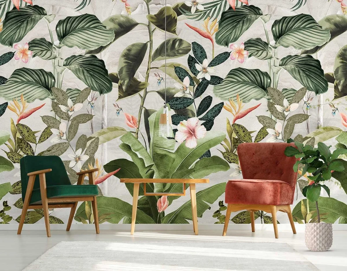 Floral Utopia Behang - Magufuli Green