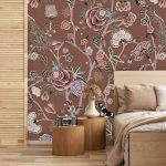 Floral Utopia Wallpaper - Pomegranate Butterscotch