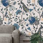 Floral Utopia Wallpaper - Pomegranate Blue