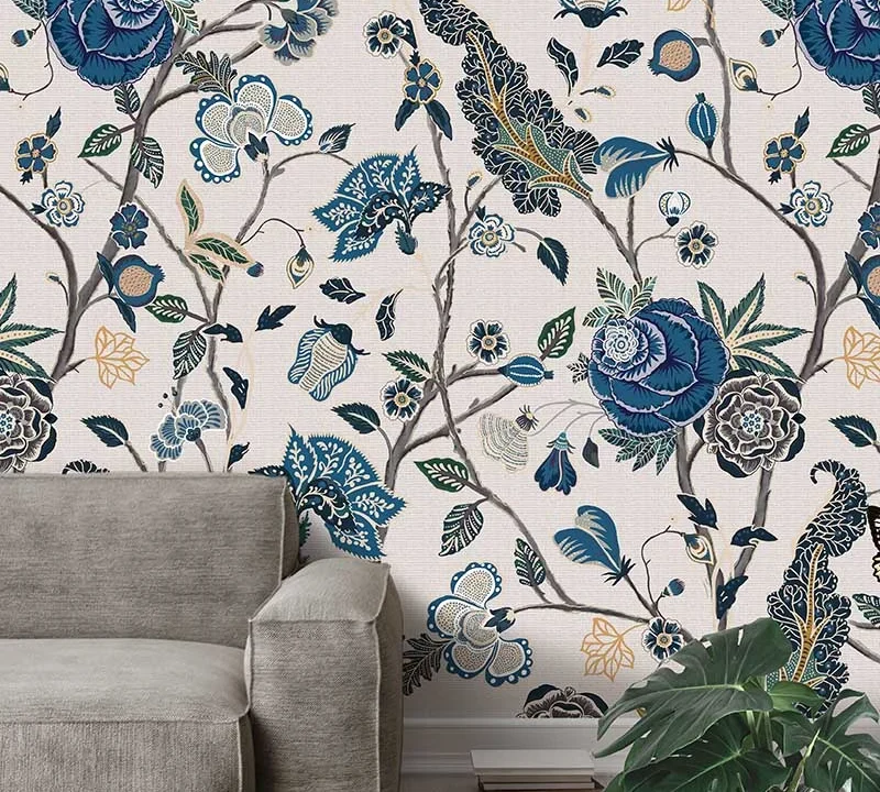 Floral Utopia Tapete - Pomegranate Blue