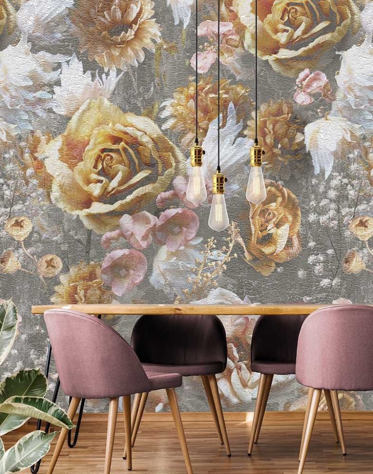 Floral Utopia Behang - Lush Heritage Light