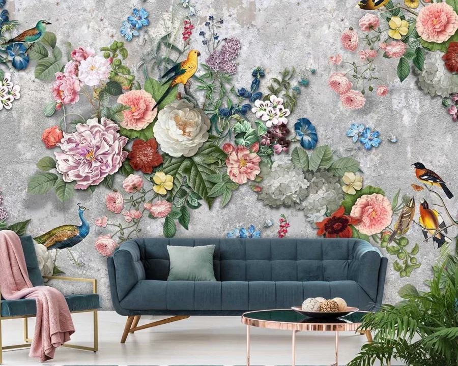 Floral Utopia Behang - Abundance