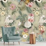 Floral Utopia Wallpaper - Costa Rica Moss