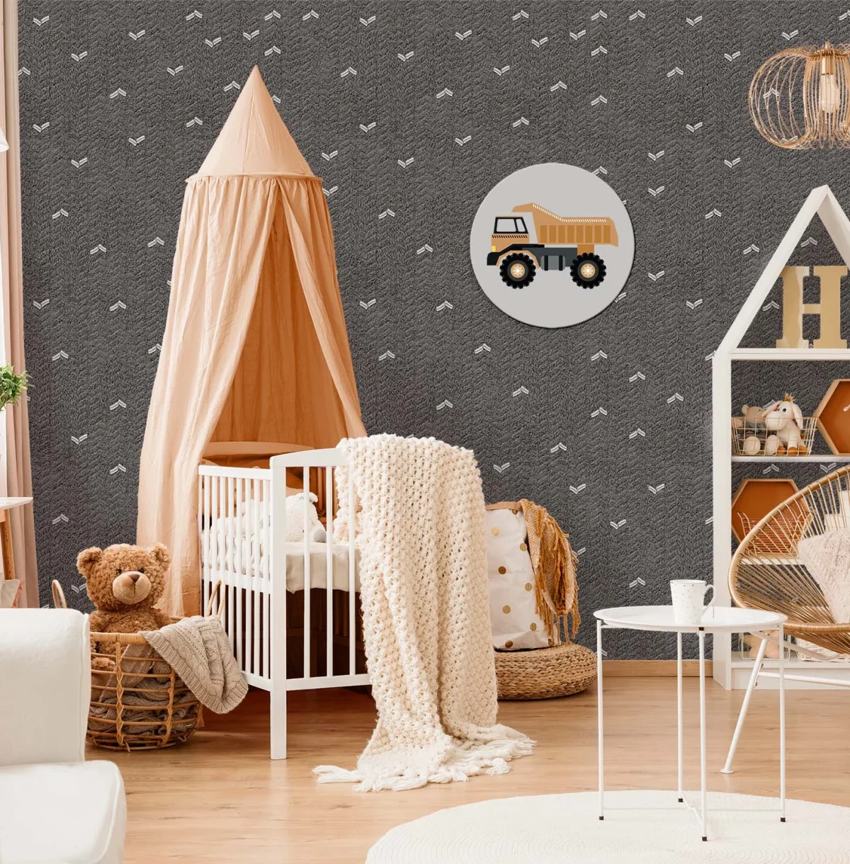Truckers Life Antra (dark) mix & match - Kinderbehang Olive & Noah