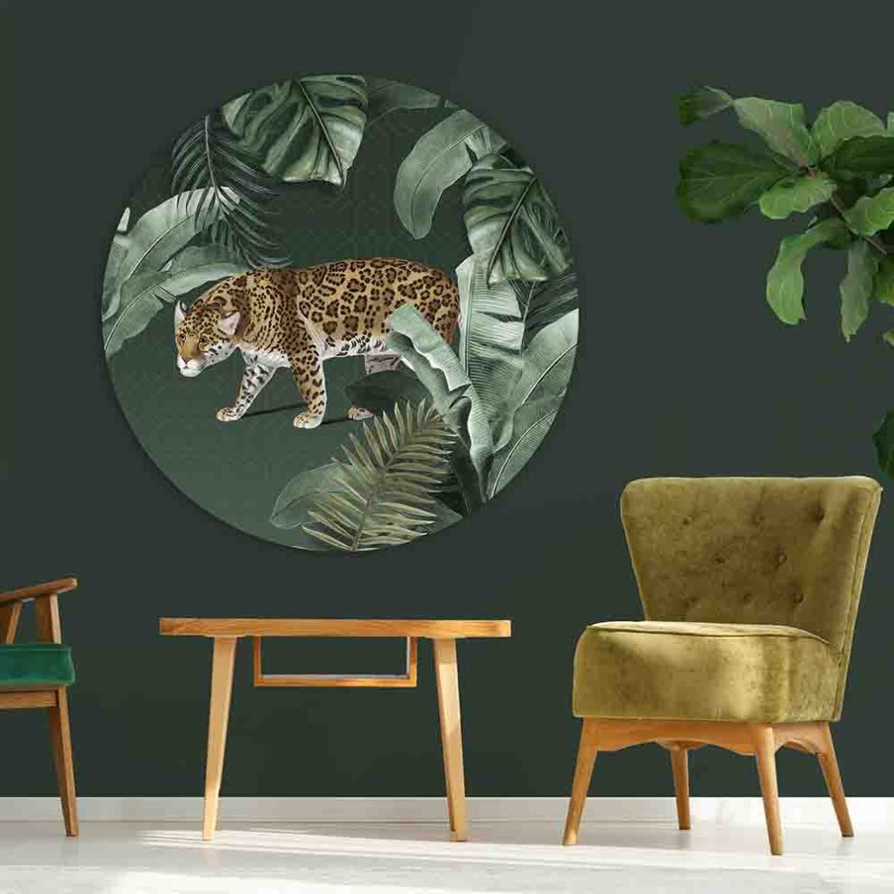 Cercle Mural - Vintage Tiger Green