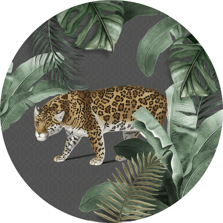 Wandkreis - Vintage Tiger Gray