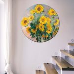Zonnebloemen Monet Muurcirkel