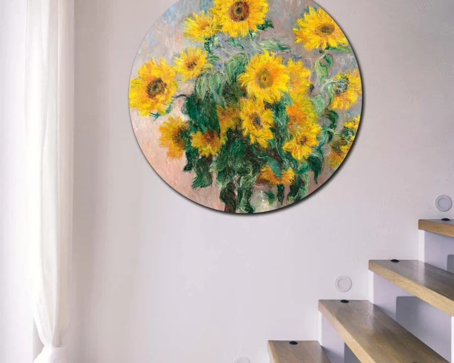 Sunflowers Monet Wall Circle