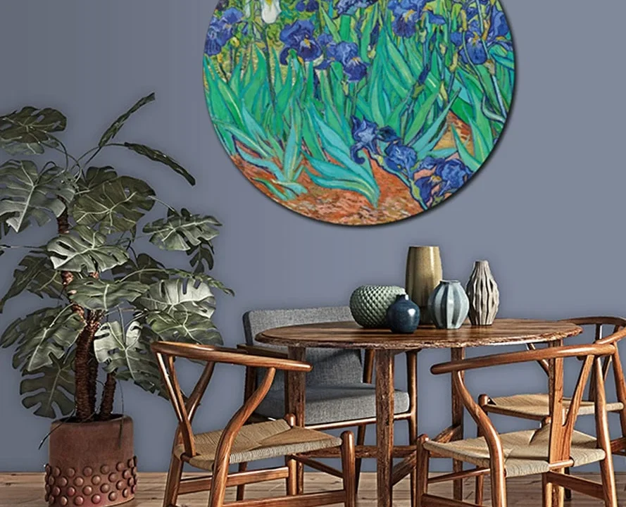 Van Gogh 'Irises' Wall Circle