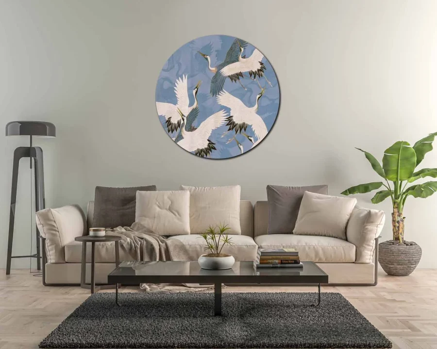 Cranes Wall Circle