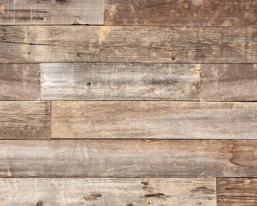 Staaltje 20x20 cm van Hout Print spatwand DW1057 met sloophoutlook in bruin en grijs