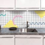 Kitchen splashback - Trendy Memphis Stripes