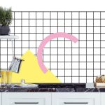 Kitchen splashback - Trendy Memphis Stripes
