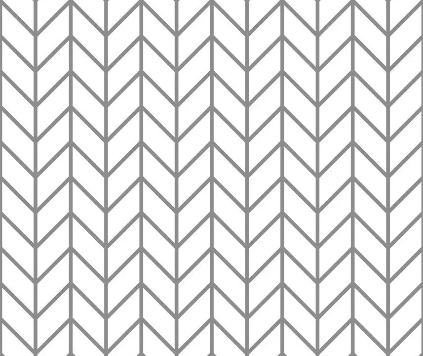 Motif à chevrons blancs aux fines lignes de joint grises