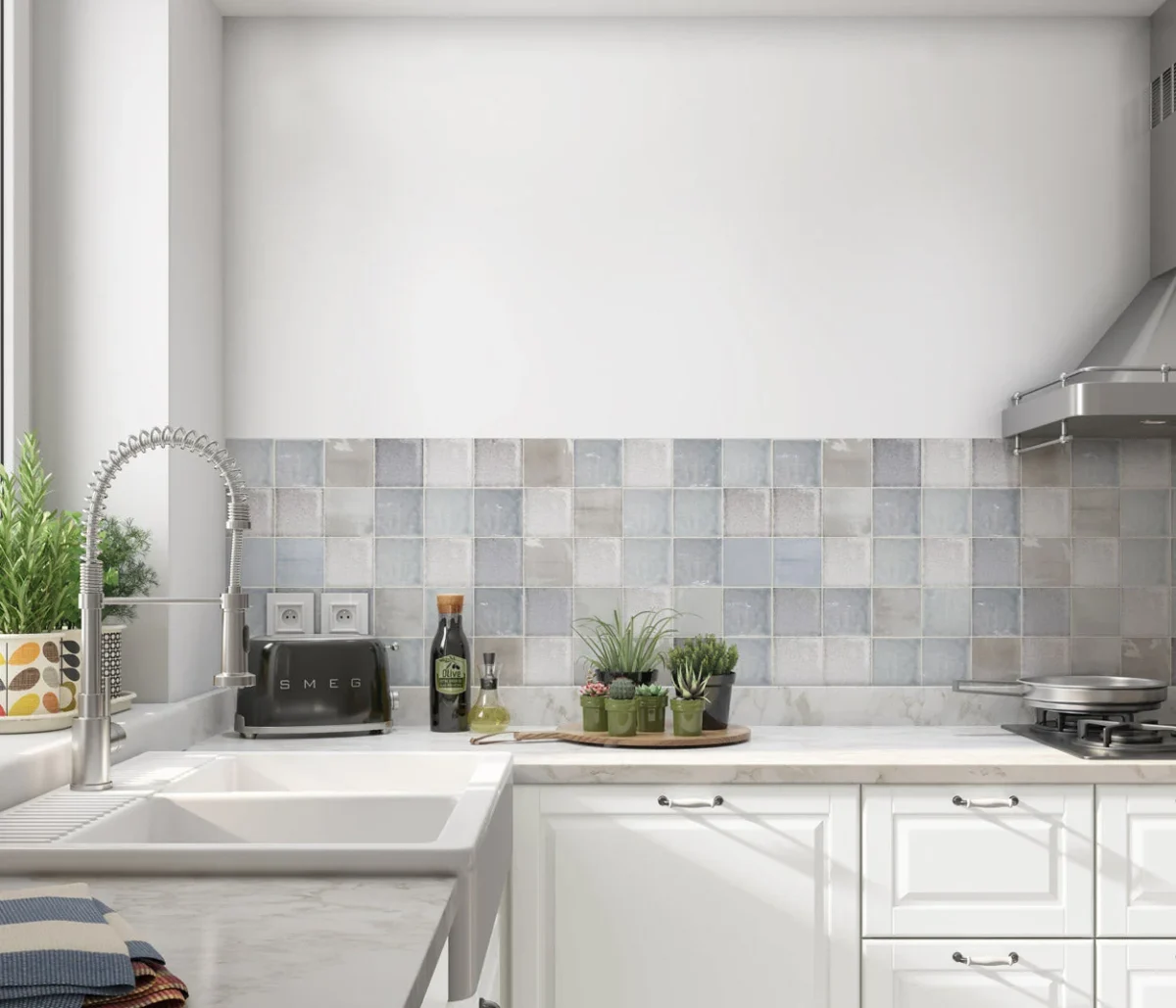 Antique Tile Backsplash - Ghost