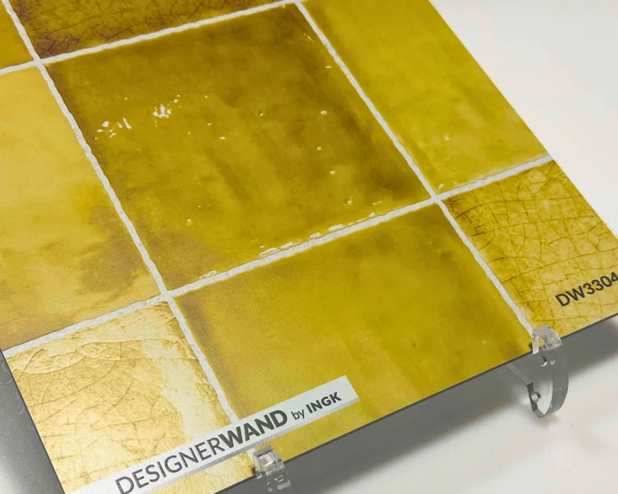 Muster der DW3304 Lemon Ginger antiken Fliesen Küchenrückwand in lebendigem Ockergelb