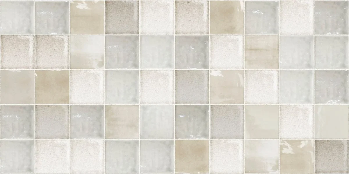 Antieke Tegel Swirl - Spatwand Staal DW3309