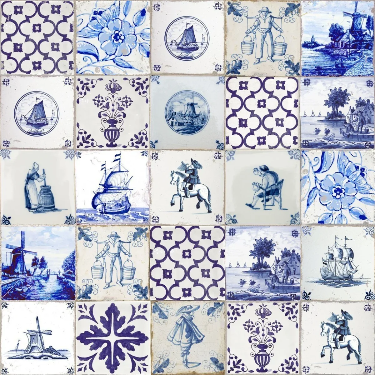 Old Dutch Tiles - Backsplash Sample DW3314