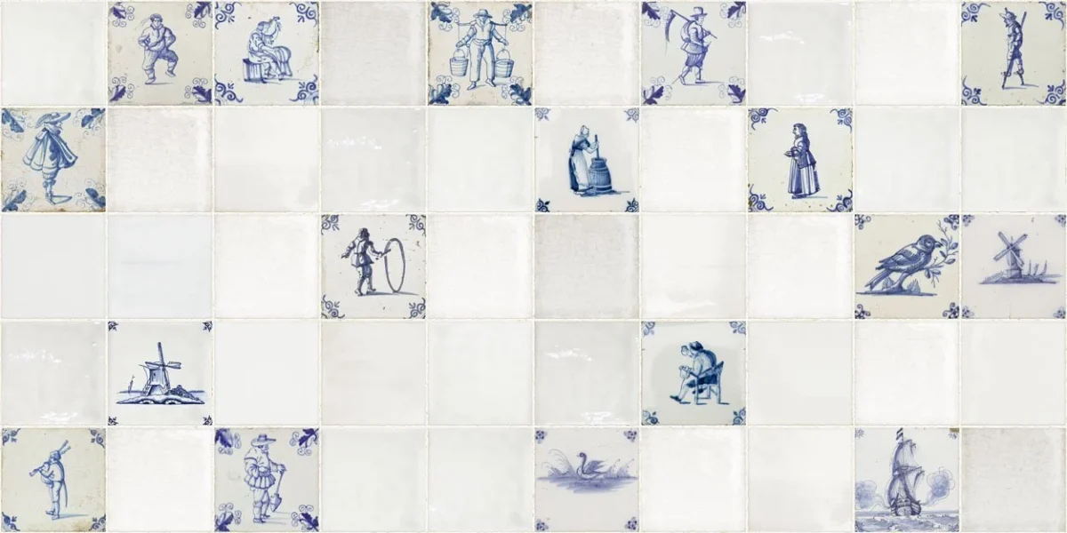 Original Delfter Blau - Küchenrückwand Muster DW3315