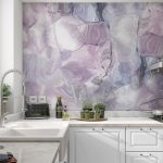 Keukenwand Inkt / Paars Bellenblaas