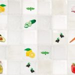 Crédence de cuisine - Design carrelage antique - Légumes