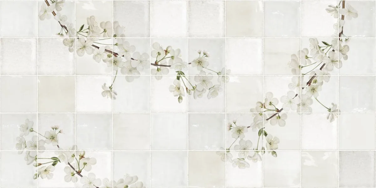 Antiek Tegeldesign Blossom - Spatwand Staal DW3321
