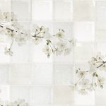 Antikes Fliesendesign mit Blossom