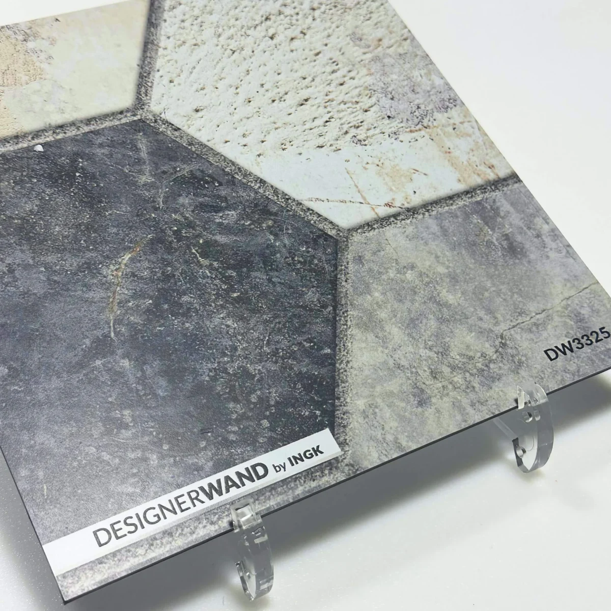 Staaltje DW3325 Hexagon Beton Tegel Mix met gradiënt van licht marmer naar donker antraciet