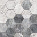 Kitchen splashback - Hexagon Concrete Tile Mix