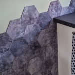 Keukenwand - Hexagon Donker Beton Tegel