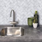 Keukenwand - Marmer Tegels Vissengraat