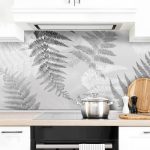 Keukenwand - Grijze Varens