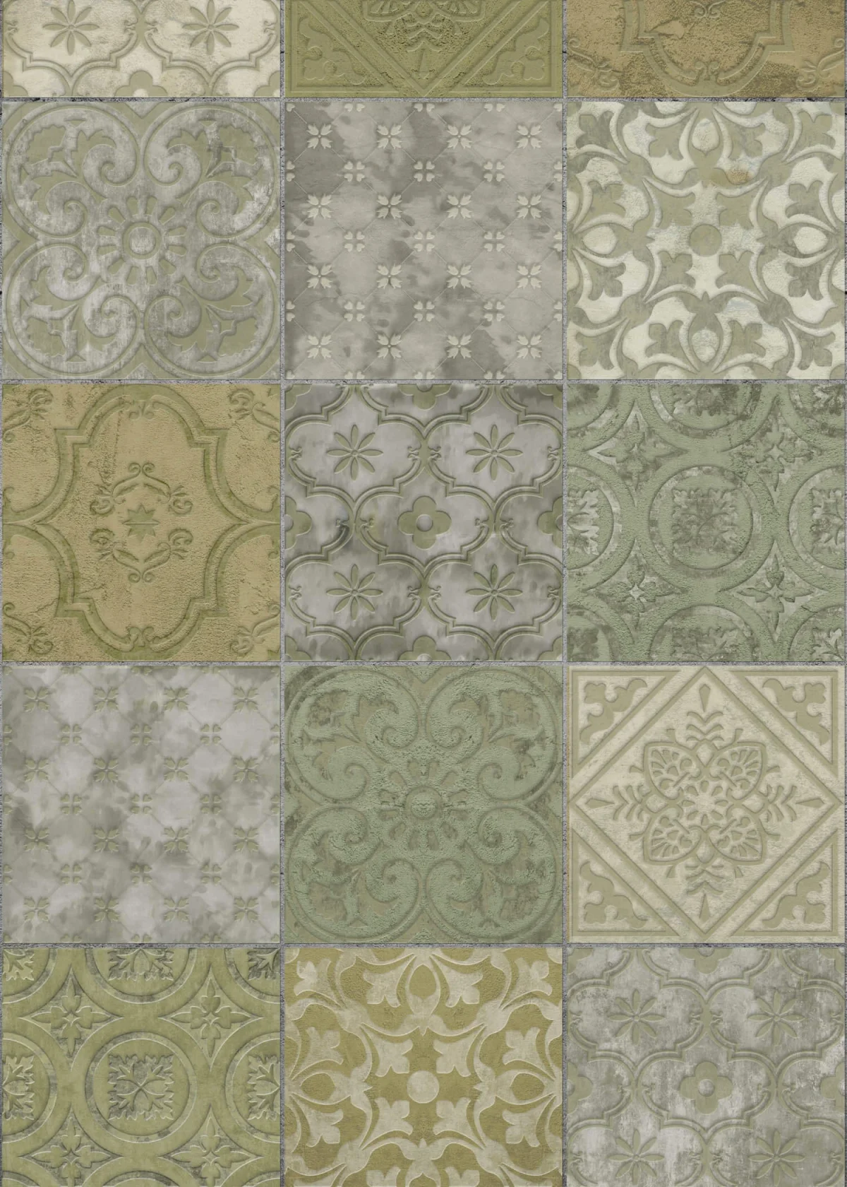 Motif Carrelage Vert - Échantillon Crédence DW3330