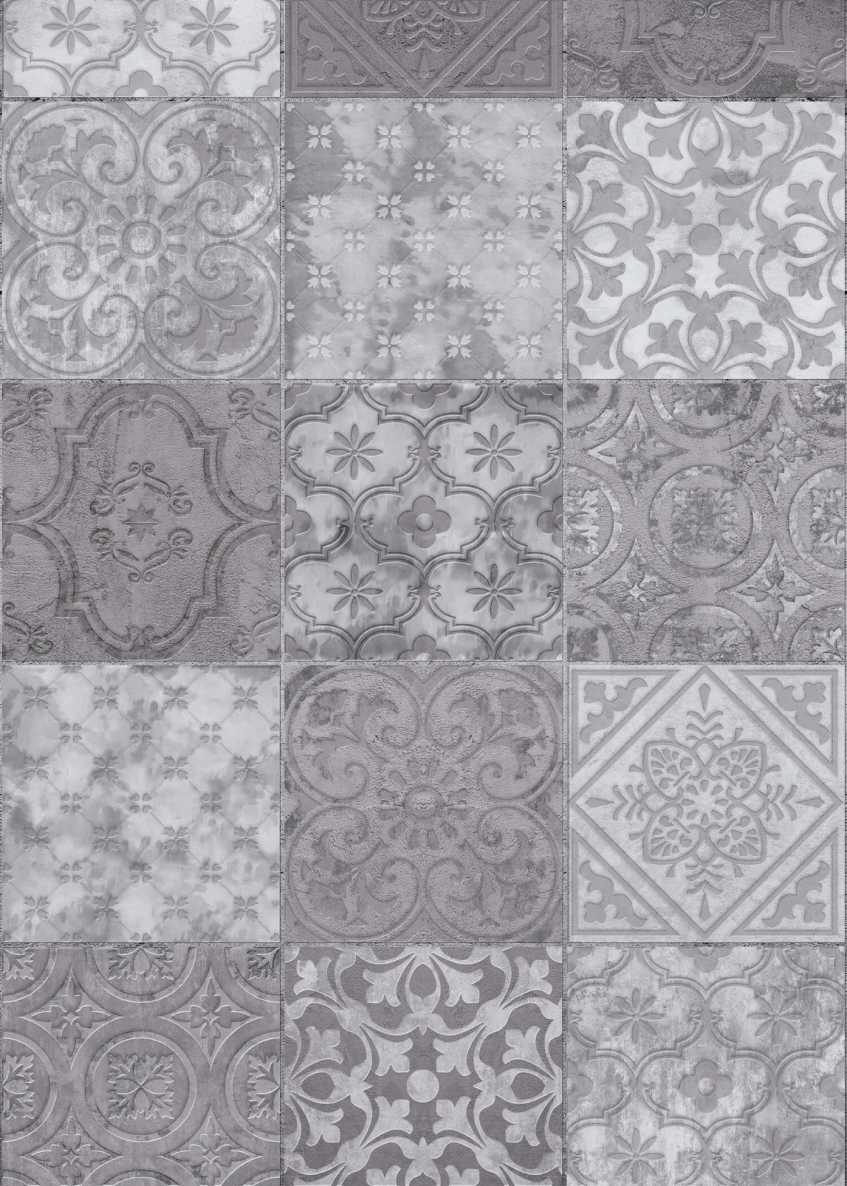 Motif Carrelage Gris - Échantillon Crédence DW3332